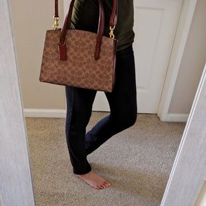 coach coated canvas signature charlie carryall
